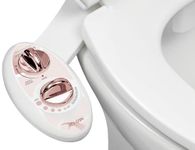 LUXE Bidet NEO 120 - Self-Cleaning Nozzle, Fresh Water Non-Electric Bidet Attachment for Toilet Seat, Adjustable Water Pressure, Rear Wash (Rose Gold)