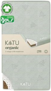 KATU 100% Organic Latex+Coconut 2-Stage Crib Mattress for Infant/Newborn/Toddler Safe Non-Toxic Hypoallergenic Breathable GOTS GOLS w