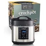 Crockpot Express Pressure Cooker | 12-in-1 Programmable Multi-Cooker | Slow Cooker | Food Steamer and Saute | 5.6 L | Energy Efficient | Stainless Steel [CSC051]