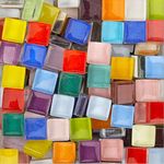 FireAngels Craft Material Mosaic Tile, Micro Glass Tiny Mini Mosaic Tile DIY Hobbies Children Handmade Crystal Free Stone Craft Material Creativity 300g (Mix Color)