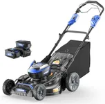 WILD BADGER POWER Lawn Mower Self Propelled 40V Brushless 21" Cordless, 7 Cutting Height Adjustments Electric Lawn Mower, Quickly Folding, 2 * 4.0Ah Battery and1*2Ah Super Charger Included