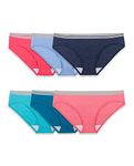 Fruit of the Loom Women's 6 Pack Heather Low-Rise Hipster Panties, Assorted Colors - Multi - M