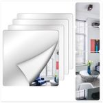 Mirror Wall Full Length,10X10 Inch Unbreakable Mirror Tiles for Bedroom Home Gym Door, Acrylic Squares Mirror Full Body Shatterproof Mirror Stickers for Walls,Mirror Sheets (4pcs)