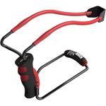 Barnett King Rat Slingshots, Black Widow Slingshot with Stabilizer & Brace, Includes Magnum Power Bands, Practice Ammo, & Brushed Leather Pouch