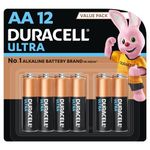 Duracell Ultra Alkaline AA Batteries, Pack of 12