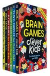 Brain Games Clever Kids 6 Books Collection Set (Brain Games,Travel Puzzle, Maths Games, Logic Games, WordSearches & 10-Minute Brain Games)