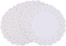 100PCS White Lace Paper Doilies 5.5 inch Round Paper Doilies Disposable Paper Placemats for Cakes, Desserts, Tableware Food Decoration