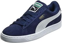 PUMA Men's Suede Classic+ SNK Low-Top Sneakers, Peacoat White, 7 UK