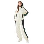 MOUS ONE Women One Pieces Ski Suits Waterproof Warm Insulated Ski Jumpsuit Removable Hood Snowsuit for Snow Sport, White, XX-Large