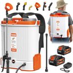 FUZOTO Battery Powered Backpack Sprayer 5.3 Gallon for Lawn, Garden, Yard