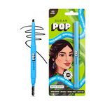 SUGAR POP Brow Shaper 02 Ebony - 0.3 gms - Longwearing | Transfer-proof | Water-resistant | Built-in spoolie | Easy-to-use | Dual-ended brow shaper