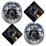 Star Wars Party Supplies - Classic Star Wars Paper Dessert Plates and Beverage Napkins (Serves 16)