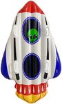 Snowfun: Alien Inflatable Rocket Snow Tube - 2 Person - Double Seat - for Kids & Adults, Durable Outdoor Winter Snow Sled, Cold Resistant