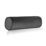 Memory Foam Roll Pillow for Knee/Leg/Neck - Full Moon Bolster/Round Cylinder Pillow for Sleeping on Side or Back - Removable Cooling Cover Length 18" x 6" Diameter (Dark Gray)