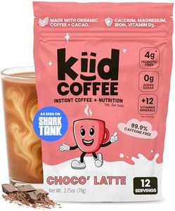 Kiid Coffee - 99.9% Caffeine-Free Organic Coffee for Kids - As Seen on Shark Tank - 12 Vitamins & Minerals, 4g Prebiotics, 0g Sugar - Non-GMO & Gluten-Free - Healthy Snack - Chocolate - 12 Servings