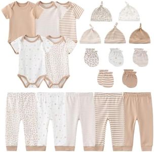 JELYLOVE Unisex Baby Boy Girl Bodysuits Sets 20 pack Cotton Casual New born Clothes Comfort Infant Outfit Baby Essentials