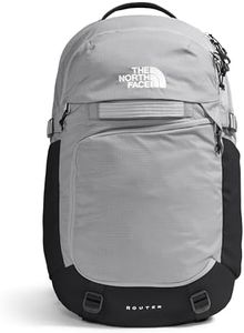 THE NORTH FACE Router Everyday Laptop Backpack, Meld Grey/Tnf Black-npf, One Size, Router Everyday Laptop Backpack | Daypack With Water Repellent Finish, 17" Laptop Sleeve, Reflective Details