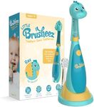Brusheez Little Toddlers’ Sonic Toothbrush - Safe & Gentle Toothbrush for Ages 1-3 with Built-in, Light-Up 2-Minute Timer, Extra Brush Head, & Storage Base for First-Time Brushers (Rex The Dinosaur)
