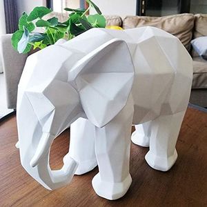 Asnomy Nordic Modern Polyresin Elephant Figurine Home Decor, Originality Home Decoration Furnishing Animal Ornament Resin, Resin Statues Home Decor Ornament Figures