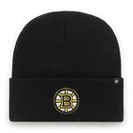 47 NHL Boston Bruins Haymaker Cuff Knit Unisex Beenie, Bruins Badge Logo, Colour Black