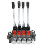 findmall Hydraulic Control Valve 4 Spool 11GPM Standard Double Acting Cylinder BSPP Interface