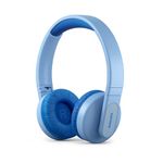 PHILIPS Kids Wireless On-Ear Headphones, Volume Limited Wireless Bluetooth Kids Headphones, Children Wireless Headphones, 28 Hours Play Time, Colourful Design & Lightweight, Blue with Lights