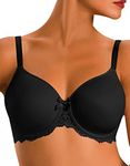 Chantelle Spandex Women's Rive Gauche Full Coverage Smooth Bra, Black, 36d, T-shirt