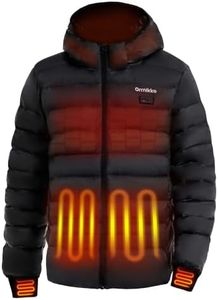 ORRNIKKO Mens Heated Jacket with Battery Pack - 20000mAh Lightweight Electric Heated Coat for Men with Heating Gloves Winter Outdoor Skiing Commuting, Coat Best Gift for Husband