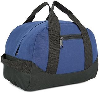 Dalix 12'' Mini Two Tone Duffle Bag (Navy Blue) Small