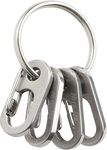 Nite Ize Keyring MicroLink, Stainless Steel Key Ring with 4 Key Carabiners