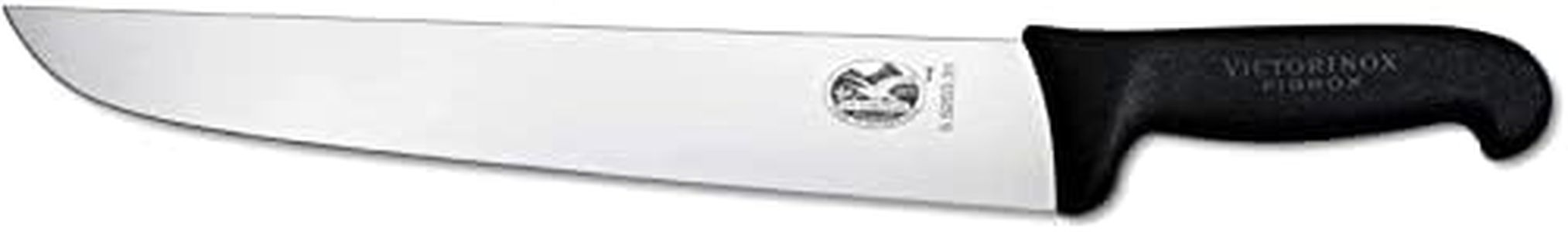 Victorinox Fibrox 5.5203.28 Couteau de Cuisine, Couteau de Boucher, Noir, Longueur : 28 Cm