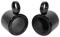 Pair Rockville MAC65B 6.5" Aluminum Wakeboard Tower Speaker Pod Enclosures, Black