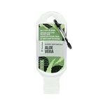 Palm Safe Aloe Vera 60ml Anti Bacterial Premium Mini Hand Sanitiser Travel Pocket Size Refillable Clip Bottle Quick Drying Non Sticky Extra Moisturising Kills 99.9% of Viruses and Bacteria