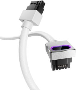 AsiaHorse Hydrus-16PIN GPU PSU Extension Cable ARGB Light, Copper Wire Motherboard Power Extension Cable Integrated Minimalist Design, 2000W Power (Whole Set), PC Power Cord for RTX 4070, 4080, 4090