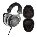 beyerdynamic DT 770 PRO 80 Ohm Over-Ear Studio Headphones (Black) Bundle with Hard Shell Headphone Case (2 Items)