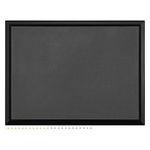 Navaris Framed Fabric Bulletin Board - 60 x 45cm - Memo Notice Pin Board for Wall - Plush Jewellery Organiser Pinboard - Grey Fabric & Black Frame