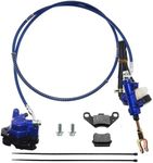 PRO BAT Rear Hydraulic Brake Assembly Caliper Master Cylinder Kit with Extra Brake Pad for Four Wheeler Baja for Go Kart Golf Cart ATV, Blue