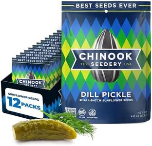 Chinook Seedery Roasted Jumbo Sunflower Seeds - Keto Snacks, Gluten-Free, Non-GMO, Dill Pickle Flavor 4 oz (12-Pack)