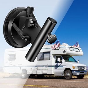 EJYTRVT RV Flag Mount, Ultra Strong Suction Cup Flag Holder for RV, Adjustable Angle Camper Flag Pole Holder, Perfect for Car, Truck, SUV, ATV, Travel Trailers (1 Pack)
