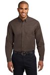 Port Authority Long Sleeve Easy Care Shirt - Coffee Bean S608 M