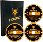 FOXBC 4-1/2 Inch Cut Off Wheels, Carbide Grit Cut-Off Disc for Woods, Plastics, Fiber Cement or Drywall - 3 Pack