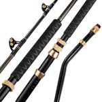 FISHAPPY Bent Butt/Straight Butt Trolling Rod Saltwater Offshore Heavy Roller Rod Big Game Conventional Boat Fishing Pole 6' (6' - 100-180lbs - Bent Butt II)