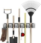 Stalwart Wall Organizer with Adjustable Slots and Hooks - Wall-Mounted Tool and Broom Holder - Organization and Storage for The Kitchen and Garage by