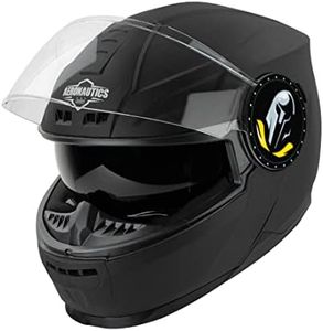 Steelbird SBH-40 ISI Certified Full Face Helmet for Men and Women with Inner Smoke Sun Shield (Large 600 MM, Glossy Midnight Black)
