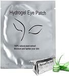 110 Pairs Eyelash Extension Gel Patches Kit, Lash Extension Lint Free Under Hydrogel Eye Mask Pads Beauty Tool with Transparent Cosmetic Bag (110 Pair Silvery)