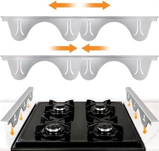 Linda’s Essentials Stainless Steel Stove Gap Covers (2 Pack) Adjustable Length 13.8" to 27.5" Stainless Steel, Steel Adjustable Gap Covers, Counter, Oven & Stove Gap Filler
