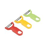 Kuhn Rikon Potato Peelers (set of 3) with Steel Blade. Vegetable Peeler. Veg Peeler. Potato Peelers for Kitchen. Light Speed Peeler. Apple Peeler – 3 Year Kuhn Rikon Kitchen Accessories Guarantee