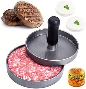 Burger Press with 200PCS Wax Papers Set Non-Stick Patty Maker Hamburger Press Mold Aluminum for BBQ Grill