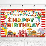 Carnival Circus Birthday Banner, Ci