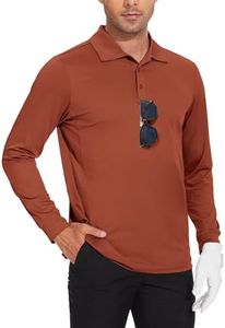 JWM Men's Long Sleeve Golf Polo Shirts - Athletic Casual Travel Performance Collar Shirts Lightweight Quick Dry UPF50